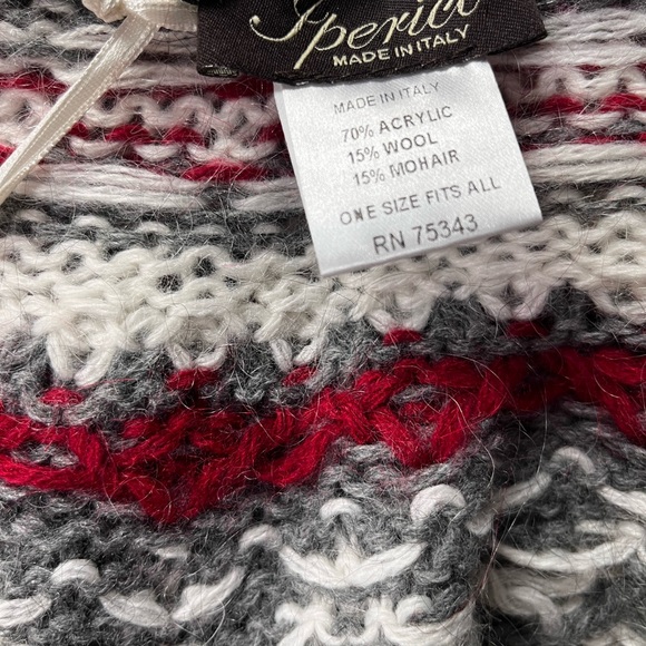 Jperico NWT Italian Wool Blend Shawl Shrug Sweater Pullover loose Knit Poncho - Picture 7 of 8